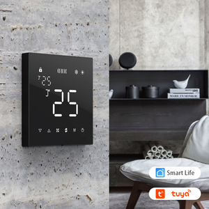 Schermo di tocco pieno di Condizionatore D'aria Centrale Programmabile Riscaldamento e Ventola Di Raffreddamento Unità di Zigbee Termostato - Product Image 4