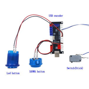 New Perfect <strong>USB</strong> PC Joystick PCB Board <strong>USB</strong> Game Control Board <strong>USB</strong> Fighter <strong>Controllers</strong> to JAMMA MAME