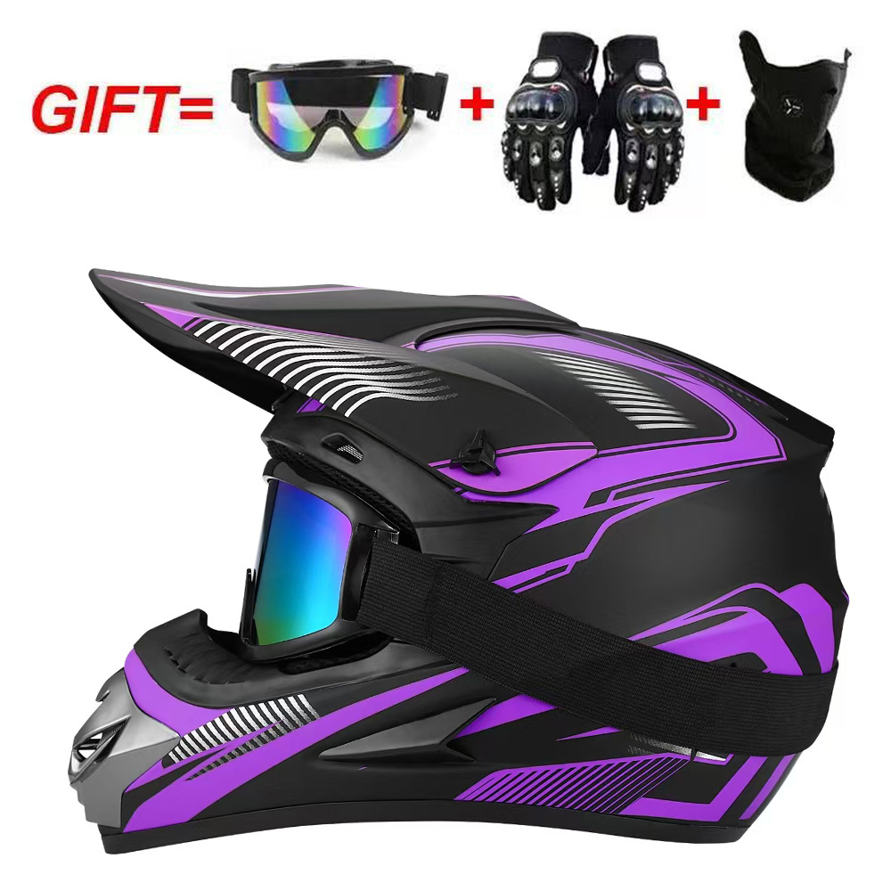 Masque de lunettes violet queue de fleur fantaisie gants