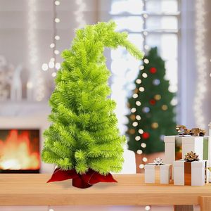 Mini kaprisli noel ağacı masa çarpık noel ağacı, yapay bükülebilir benzersiz kavisli şekil tatil Xmas çam ağacı - Product Image 4
