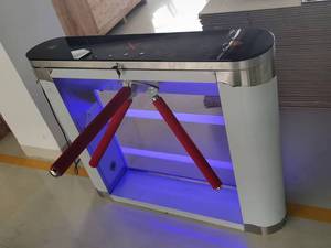 Eingangs-und Ausgangs tor Edelstahl Anti-Heckklappen-Drehkreuz Biometrische RFID-Karte Zugangs kontrolle Stativ Drehkreuz tor - Product Image 4