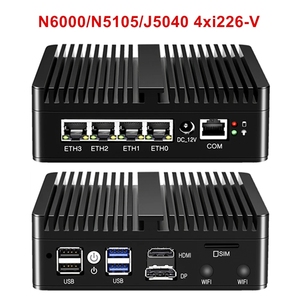 12th Gen N100 N150 Mini PC Firewall Router 4 LAN I226-V 2.5G N6000 N5105 J4125 NVMe Fanless Mini <strong>Computer</strong> Proxmox PfSense Box - Product Image 4