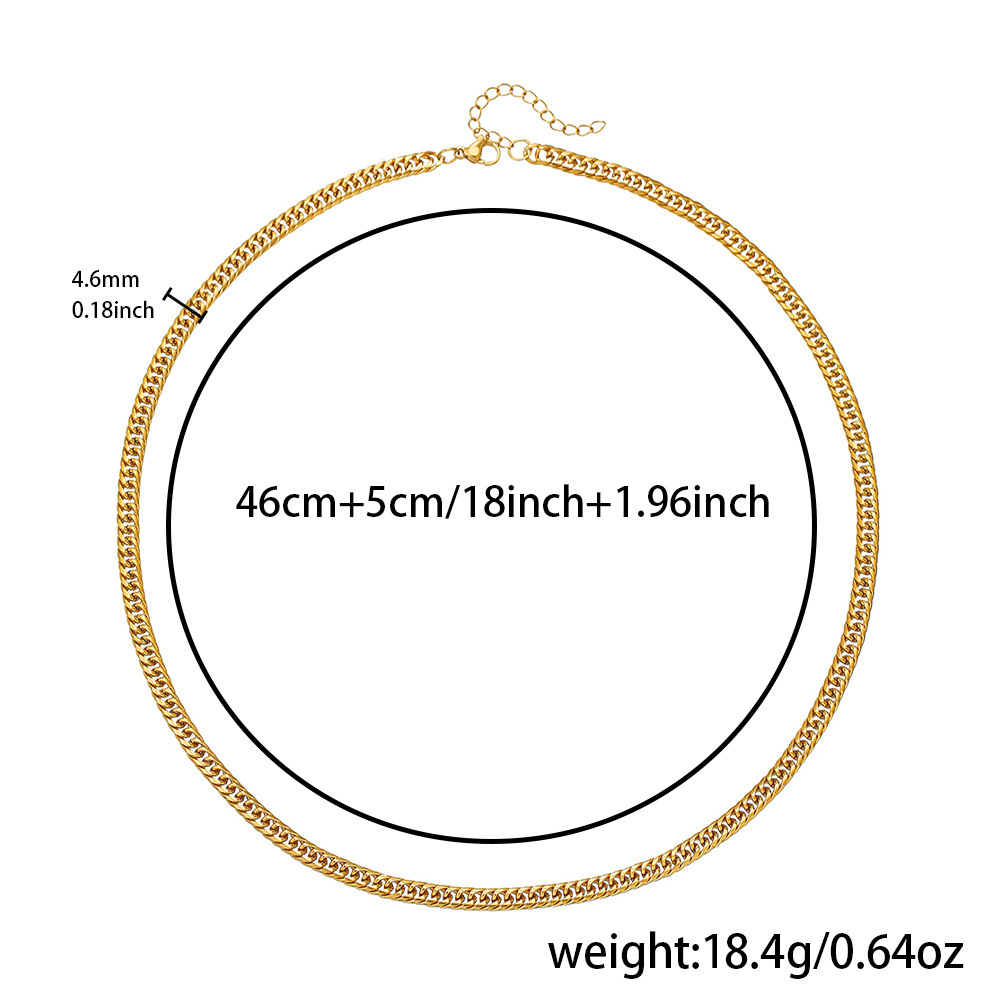 Q0030-1 Necklace (1.0 Double Buckle Rounded Polish)