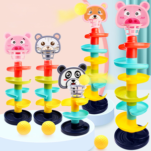 5層教育赤ちゃん幼児開発おもちゃボールドロップアンドロールスワールタワー、ランプマーブルランスタック & ロールゴーおもちゃ - Product Image 3