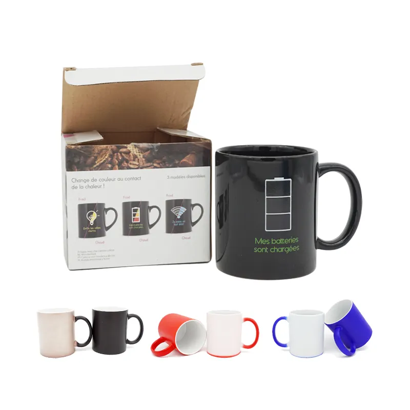 Colour changing cups white porcelain ceramic tazas para sublimar magic cup tazas para sublimar por mayor magicas grandes