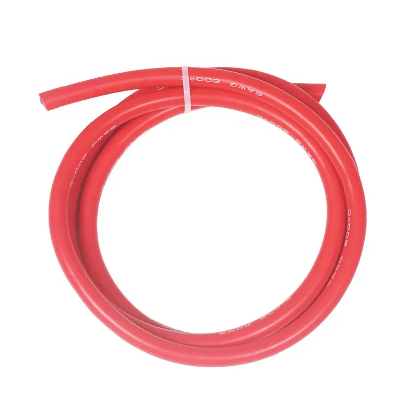 Luyuan-Cable de silicona suave resistente a altas temperaturas, alambre de alta calidad, 4AWG, 6AWG, rojo y negro