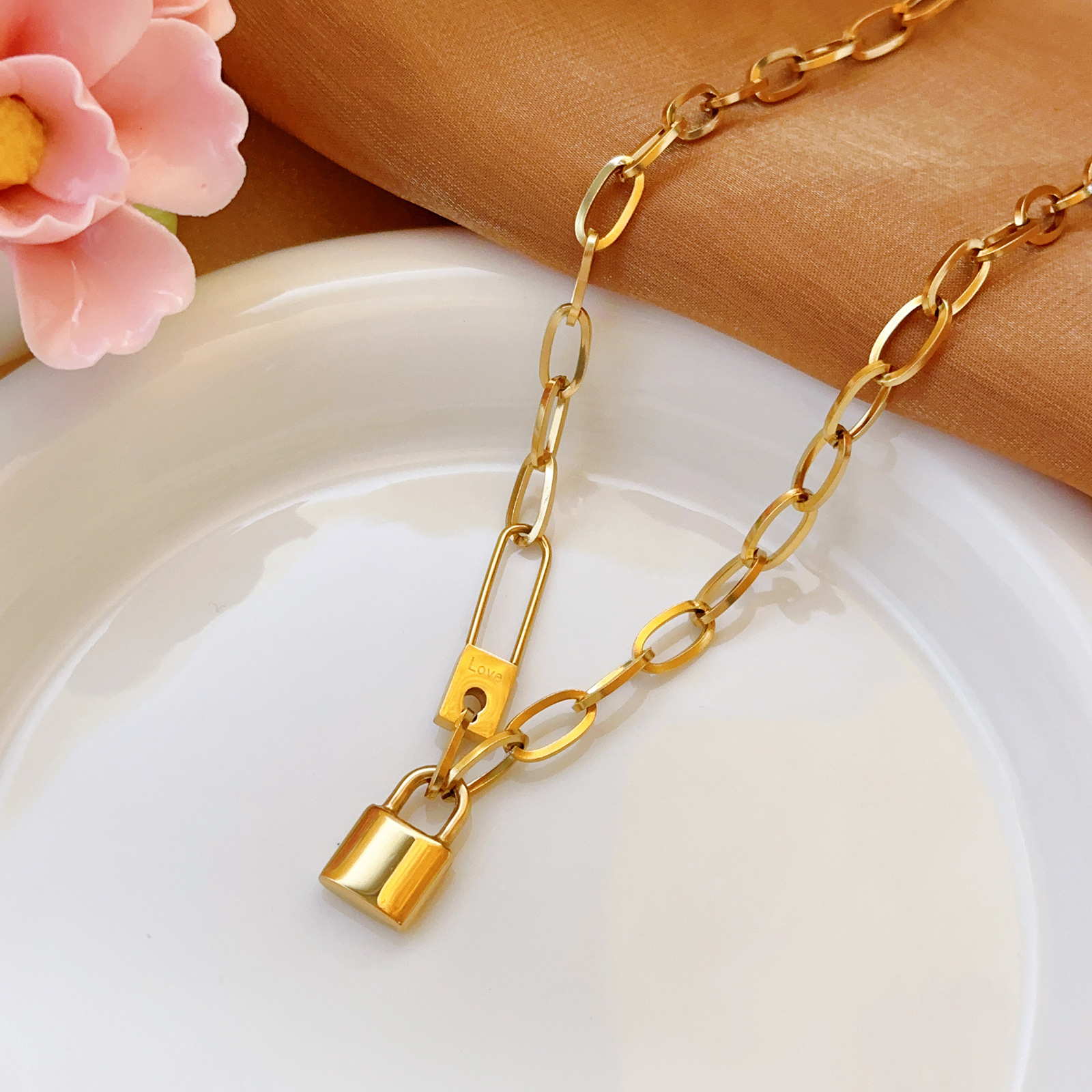 86133 lucchetto dell'amore oro