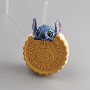Newest Mini Ice Cream 5Pcs Set 3-5Cm Sweets Doll Cookie Sticheds <strong>Stich</strong> Anime Figure PVC Toy for Kids - Product Image 4