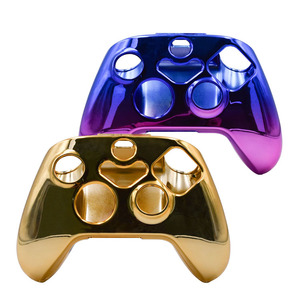 Xbox serisi X oyun denetleyicisi için altın kaplama kabuk koruyucu kılıf cilt degrade mavi mor kapak Xbox kablosuz denetleyici - Product Image 2