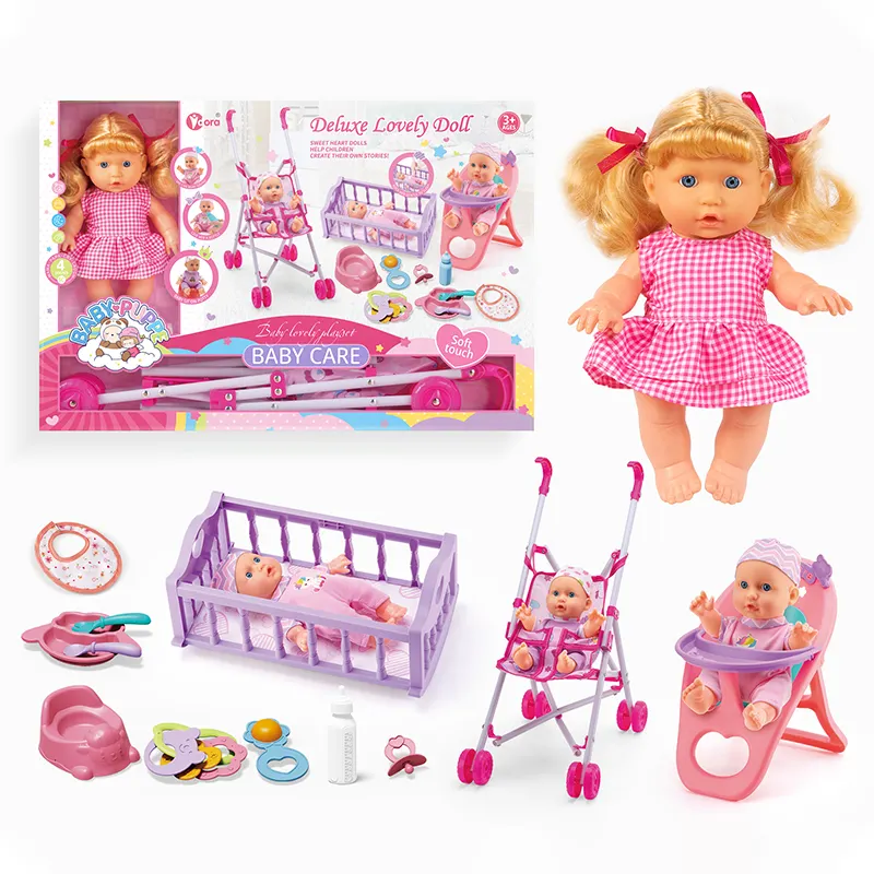 Conjunto de acessórios para bonecas de bebê, 9 tamanhos e 4 sons, silicone, reborn, bonecas de fantasia, brinquedo para crianças, meninas, bebês