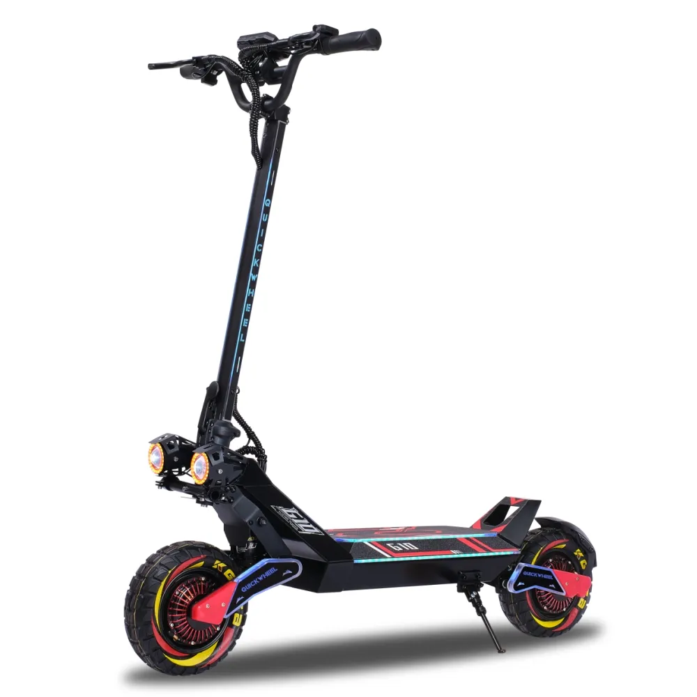 Yetişkinler için Quickwheel G10 elektrikli scooter 4000W 48V 21Ah 10 inç iki tekerlekli yetişkin kullanılan elektrikli 3 tekerlekli scooter satılık