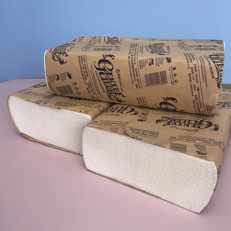 Papier de mouchoirs en pâte vierge 100%, 2 couches, d'origine allemande, gaufrage avancé, produit de toilette, pliable, Z