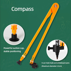 Plastik-Lehrdreieck-Set Lineal Winkelmesser Zirkel Magnetisches Mathematik-Lehrmittel-Set für Schullehrer ABI BY-337 - Product Image 4