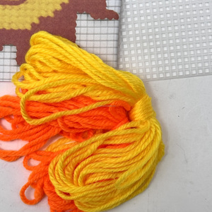 有趣的DIY自然色黄麻袋手工编织麻绳太阳形状定制标志缝纫套件