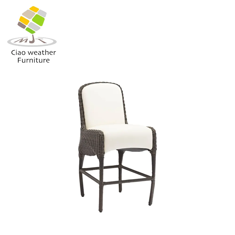 새로운 디자인 공장 도매 실내 옥외 가구 정원 여가 의자 안뜰 등나무 고리 버들 세공 알루미늄 의자