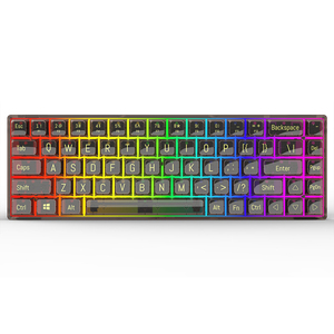 Wired Single-mode Mechanical <strong>Keyboard</strong> 68-key Transparent Keycap RGB Luminous Support Customized E-sports Gaming <strong>Keyboard</strong> - Product Image 2