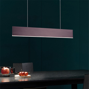 COMELY Ultra-thin Linear Pendant Lamp 1500mm Aluminum Pendant Light Modern <strong>LED</strong> Chandelier for Restaurant Long Dinner Table Light