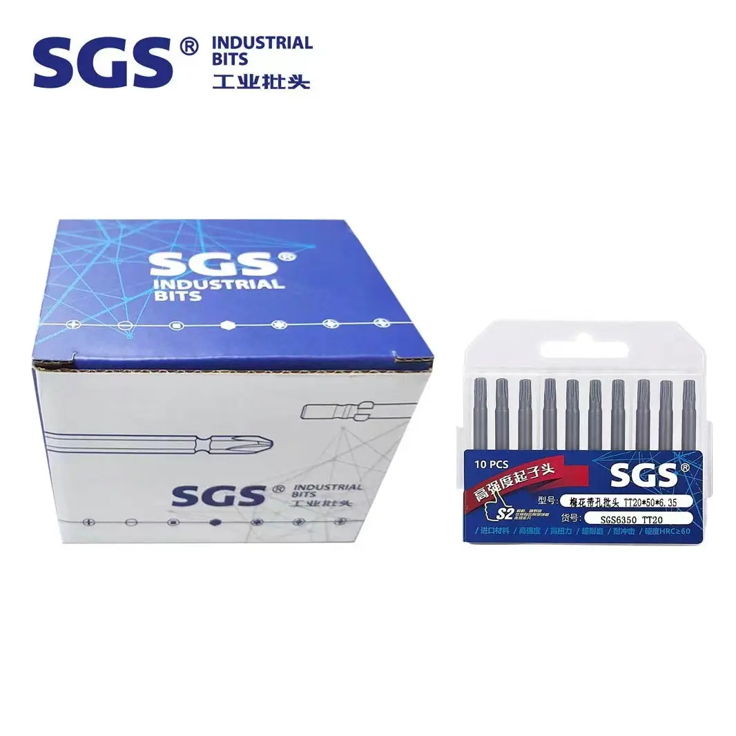 מפעל מקור SGS 1/4 אינץ' משושה נהג באורך 50 מ""מ טורקס ללא כונן הכנס חור