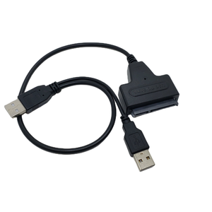 <strong>USB</strong> 2.0 <strong>to</strong> <strong>SATA</strong> 7+15 Pin 22 Pin Connector Cable for <strong>2.5</strong>&quot; Inch Hard Disk Drive HDD Dual USB2.0 <strong>USB</strong> 2.0 <strong>to</strong> <strong>SATA</strong> 22Pin Adapter - Product Image 2