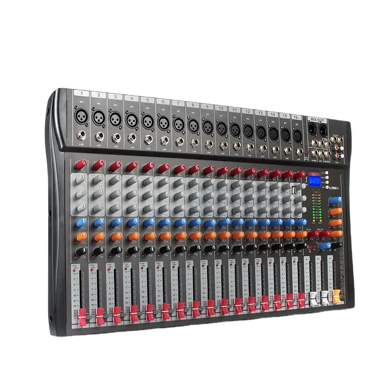 CT16 mixer audio a 16 canali all'ingrosso in fabbrica mixer audio ad effetto professionale console dj