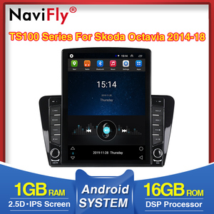 NaviFly 10.1 ''2,5 D IPS Bildschirm <span class=keywords><strong>DSP</strong></span> Prozessor Quad-core 1 + 16G TS 100 serie Android 9,0 für Skoda Octavia 2014-2018