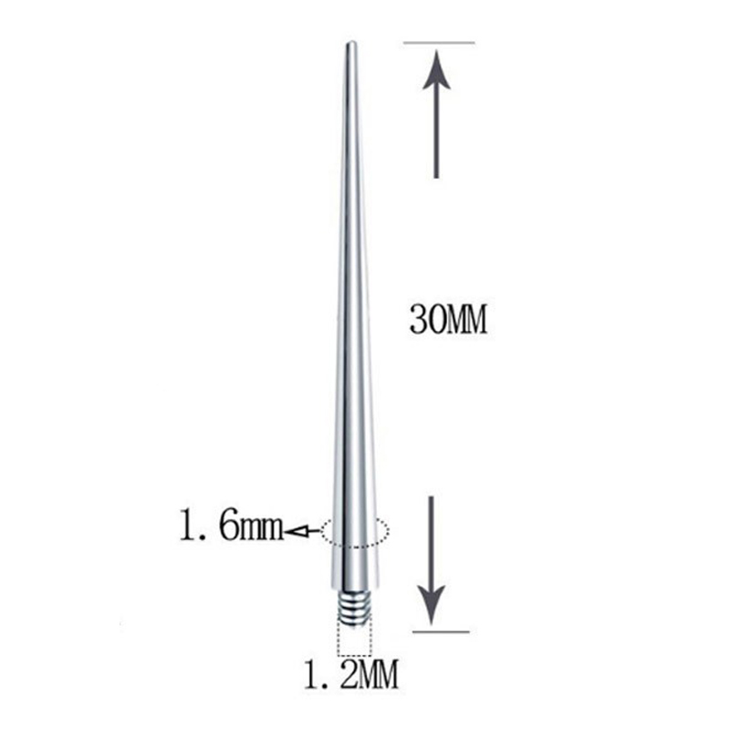 Silver 1.6mm (external thread 1.2mm)