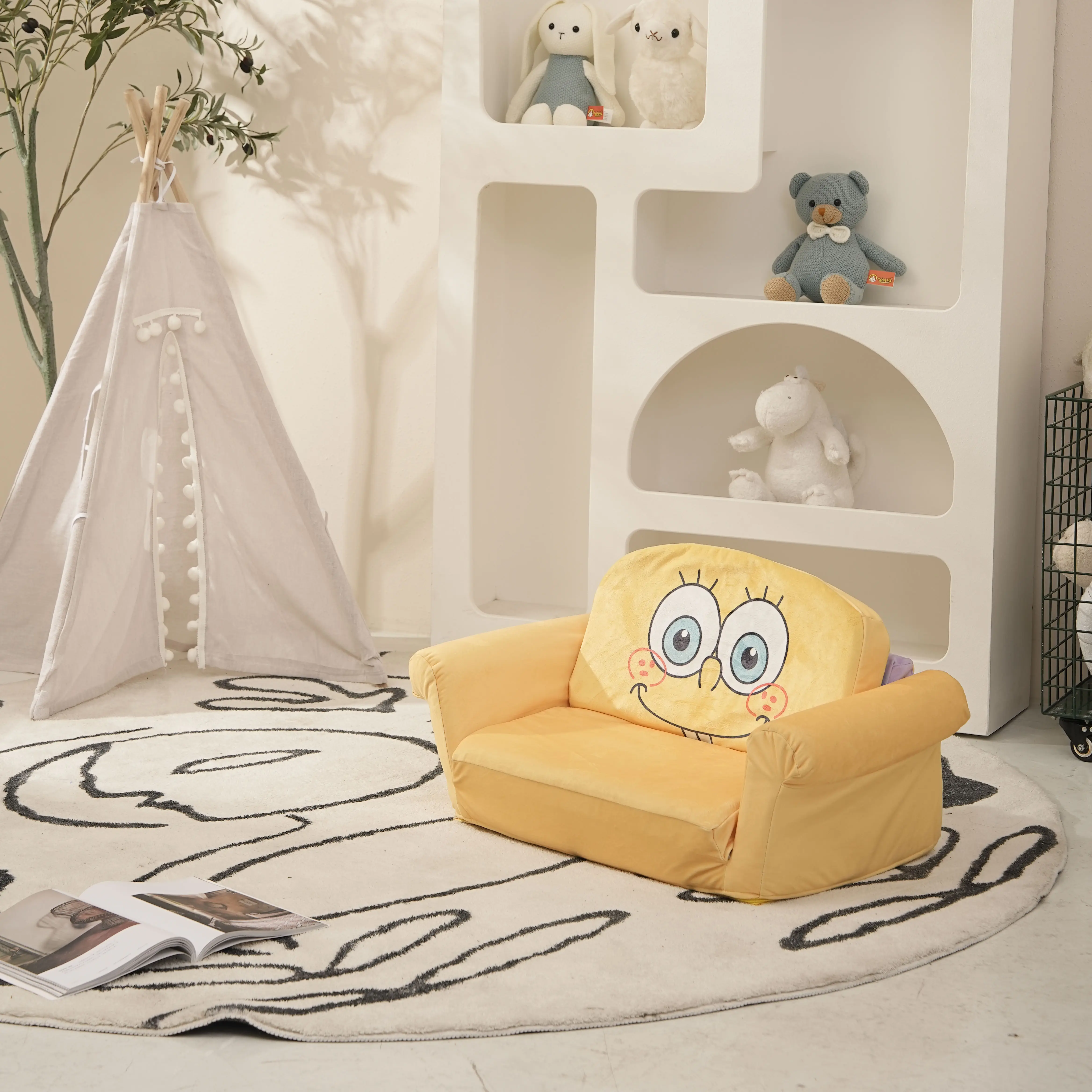 2023 pas cher enfants personnalisé pouf canapé chaise, joli canapé pouf pour enfants, enfantillage coloré sûr et portable canapé