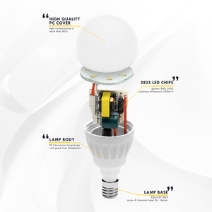 220V AC電源を備えたE17ソケットLED電球簡単な設置と照明ソリューションのための革新的な回路設計 - Product Image 3