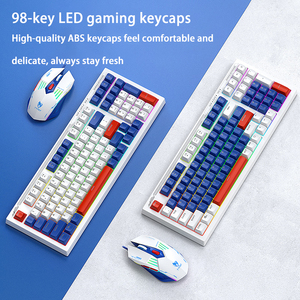 Precio al por mayor TF610 Diseño ergonómico 98 teclas USB Teclado con cable LED Ratón Combo Escritorio Oficina PC Gaming Keyboard Mouse Set - Product Image 6