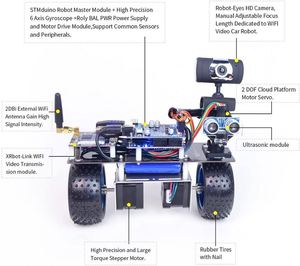 Custom 2-Wheel Self-Balancing Robot car kI T, WiFi Smart Robot car wI Th 2-DOF Hd Camera APP PC <strong>Remote</strong> <strong>Control</strong>