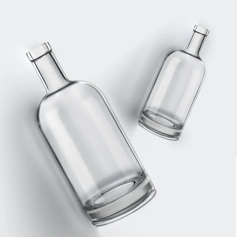 Botella de vidrio vacía para licor, tamaño de muestra, 750ml, 1000ml, 1 litro, 250ml, 500ml