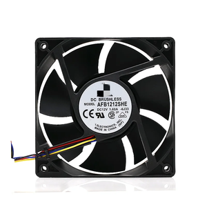 AFB1212SHE 12038 <strong>12V</strong> 1.6A Automatic <strong>Temperature</strong> <strong>Control</strong> <strong>Speed</strong> Double Ball air Volume <strong>PWM</strong> Fan 4 Wire - Product Image 2
