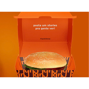 Rettangolari per uso alimentare cartone usa e getta per Hamburger scatole contenitore di carta per Hamburger per Fast Food