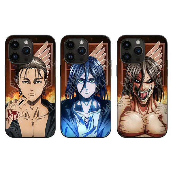 Casing pelindung ponsel kreatif, casing motif Anime 3-in-1 gradien 3D untuk ponsel samsung