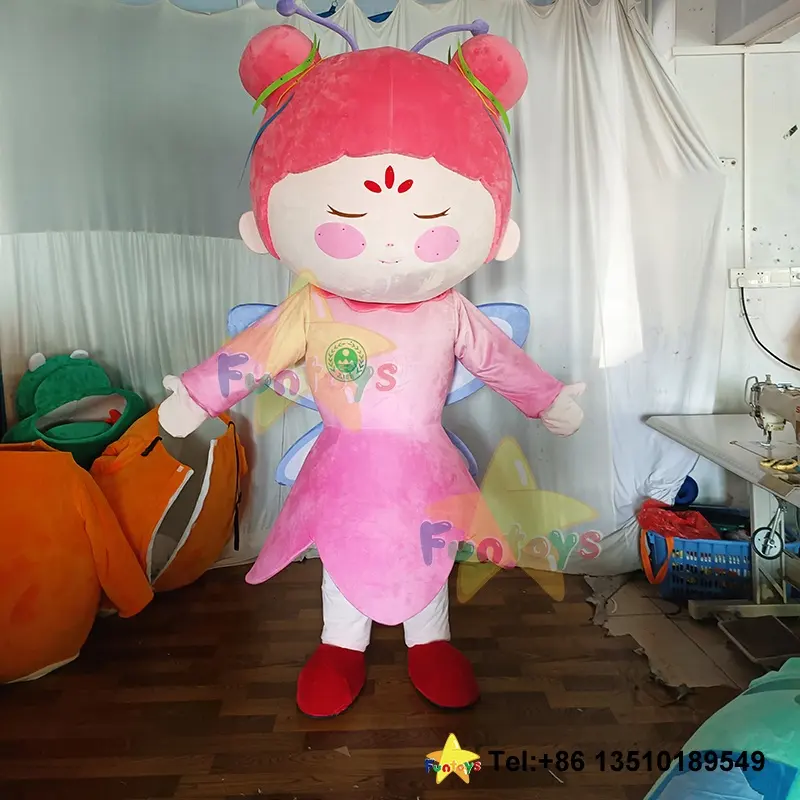 Funtoys su misura per adulti bellezza farfalla ragazza fiore bambola cartone animato mascotte costume pianta favole cosplay mascotte halloween