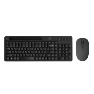 USB Wireless 2.4GHz Multifunctional Ergonomic <strong>Keyboard</strong> Mouse Combo Kit UK Language Compatible With Windows and Desktop - Product Image 1