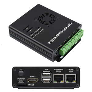 Scheda Base doppia ETH RS485 (B) Mini-Computer per Raspberry Pi Compute modulo 4 (non incluso) Gigabit Ethernet 4CH isolato RS485