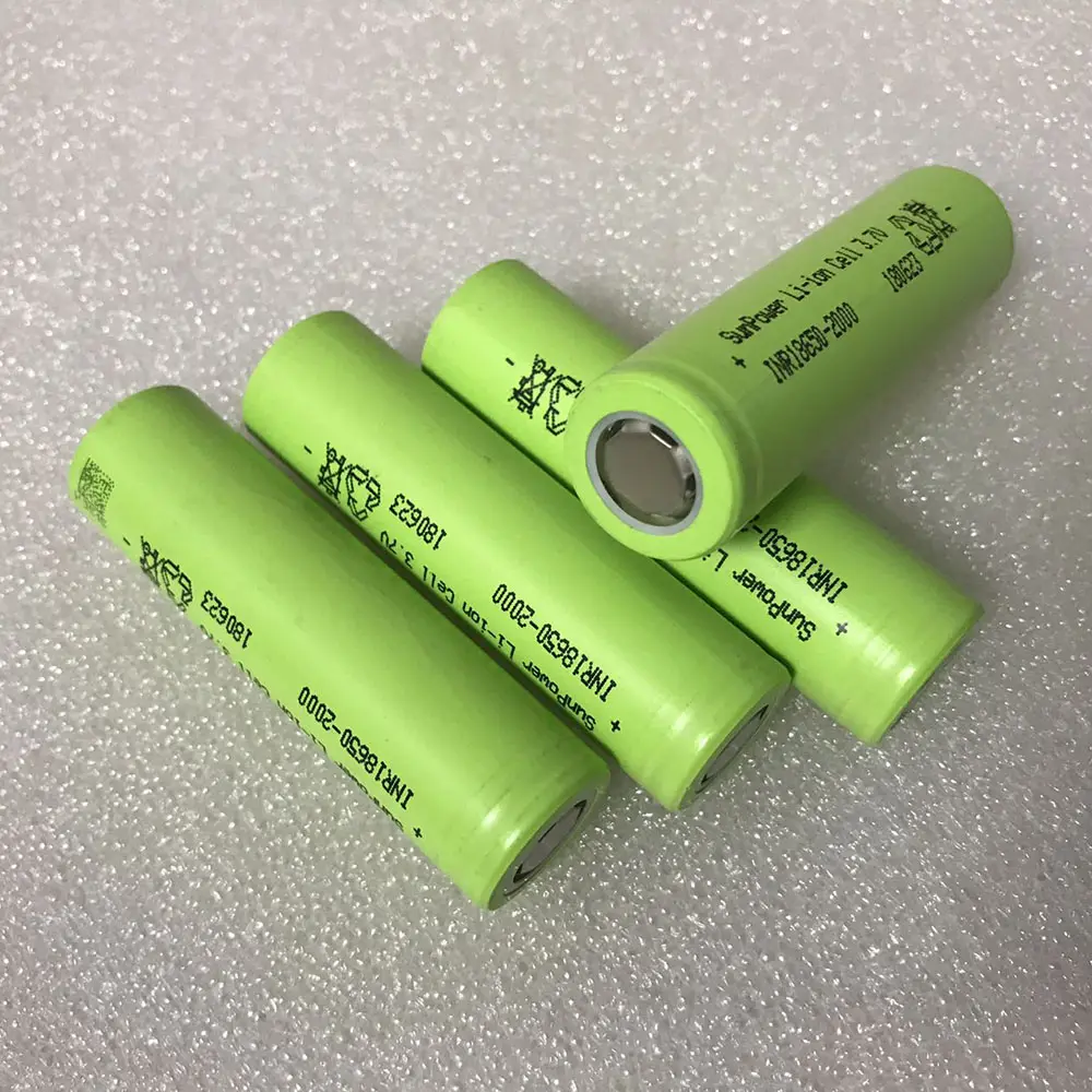 Li-Ion ชาร์จ 18650 3.7 v 2000 mah 18650 แบตเตอรี่ลิเธียมไอออนสูงอัตราเซลล์แบตเตอรี่ลิเธียมไอออน 18650 แบตเตอรี่ 3.7 v 2000 mah