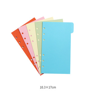 A5 A6 Separator 6Ring Binder Index Page <strong>Color</strong> Index Divider for Loose Leaf Binder Planner <strong>Notebook</strong> <strong>with</strong> 5 Different <strong>Colors</strong>