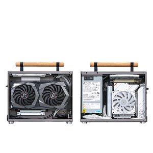 Herder popüler siyah ITX PC durumda oyun bilgisayar dolabı PC için stokta raf ile ITX durumlarda - Product Image 1