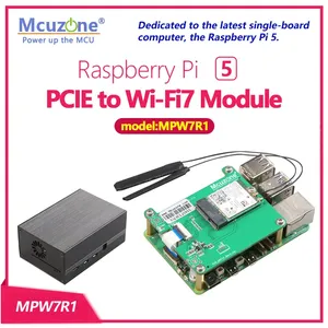 (Modell: MPW7) Raspberry Pi 5 PCIE zu M.2 WiFi7-Modul, BE200,AX210,AX200, unterstützt Google TPU,WiF6E Custom Custom - Product Image 3