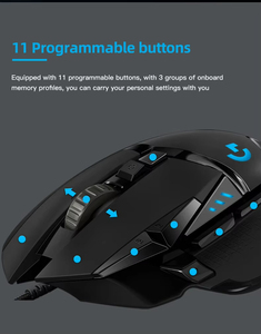 Orijinal Logitech G502 kahraman 16000DPI kablolu oyun fare Lightspeed RGB 2x G502 kablosuz Logitech fareler ile RGB ışık