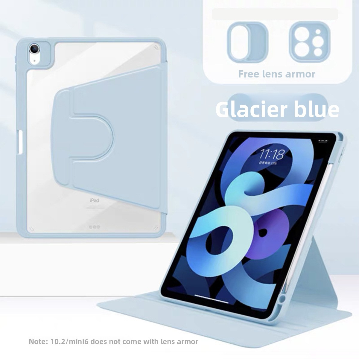 White Ice Blue 360 degree rotation
