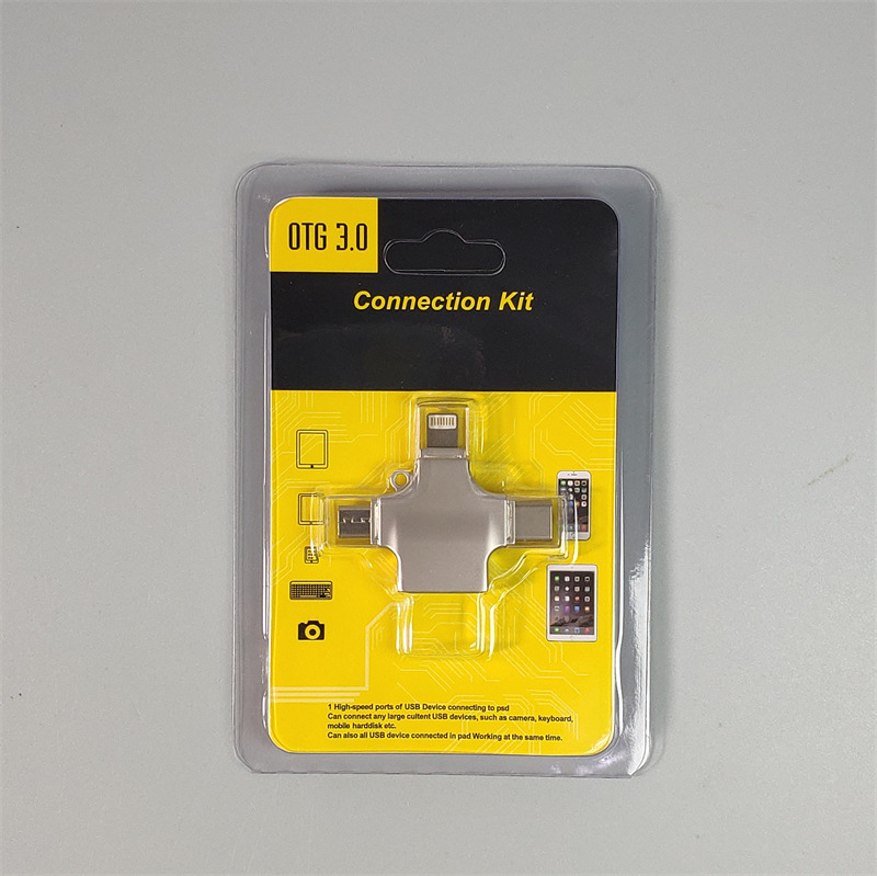 Zinc alloy three - in - one adapter blister box packaging
