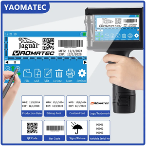 Yaomatec 12.7mm toplu kodlama makinesi küçük miktar baskı ve kodlama için mürekkep püskürtmeli el yazıcısı baskı kodlama makinesi