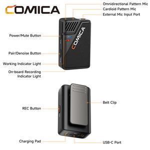 Comica BooMax 2.4Gオンボードレコーディングワイヤレスマイクスマートフォン、コンピュータ、カメラ用 - Product Image 5