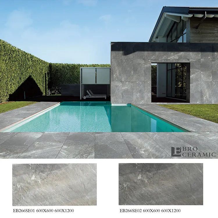Baldosas de porcelana de diseño para exteriores, azulejo de suelo pavimentado para patio de 2cm de grosor, 24X24