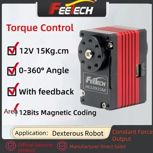 HL3915M Servo Robot 15Kg.cm controllo di coppia pieno metallo doppio albero TTL Robot servomotore abile presa robotica in acciaio plastica - Product Image 3