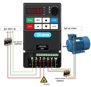 三相微型VFD 380v 0.75kw 1.5kw 2.2kw电机变速机构 - Product Image 1