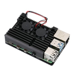 <strong>Raspberry</strong> <strong>Pi</strong> 4 <strong>Case</strong> Aluminum Metal Alloy Box Shell Dual Cooling Fan Thermal Pad Heat Sink for <strong>Raspberry</strong> <strong>Pi</strong> 4B Enclosure - Product Image 5